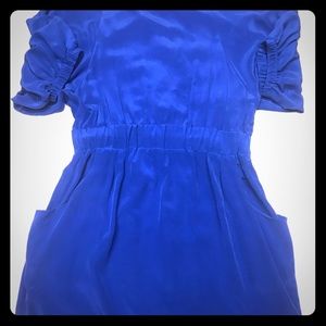 Olive Olivia sz M blue dress 100% si…